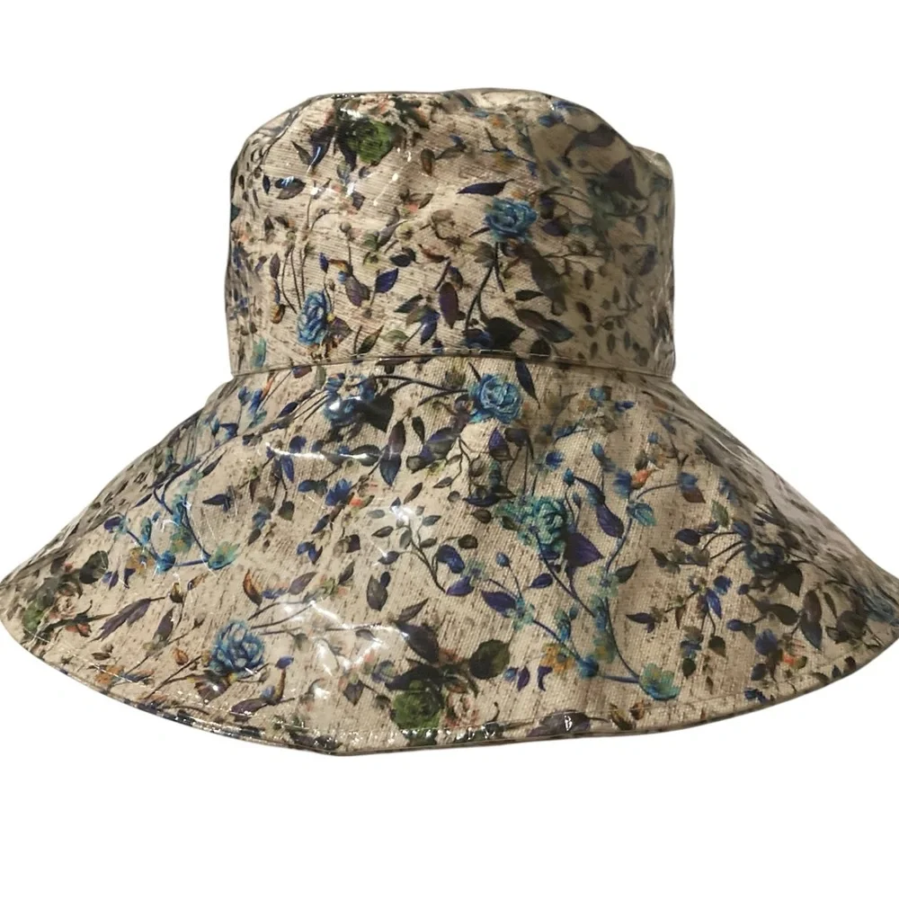 Gilles Francois Floral Wide Brim Rain Hat - Picture 3 of 6